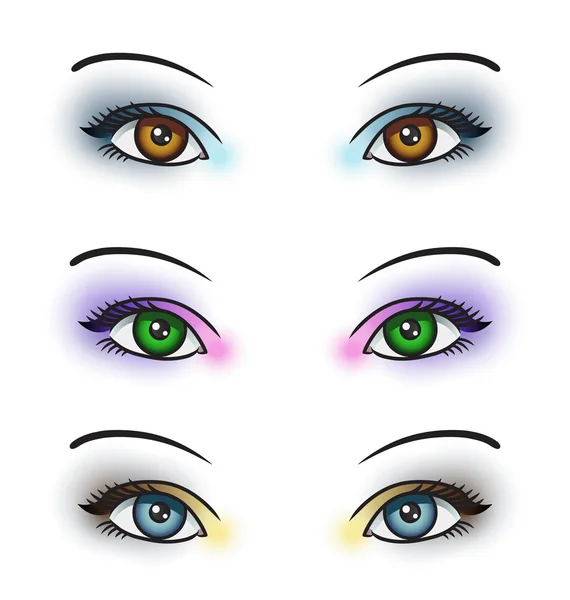 Maquillage des yeux — Image vectorielle