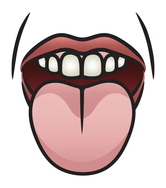 Tongue Out — Stock Vector