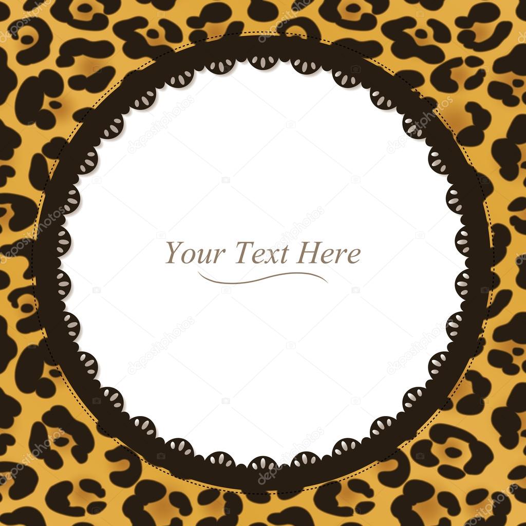 Round Leopard Print Frame