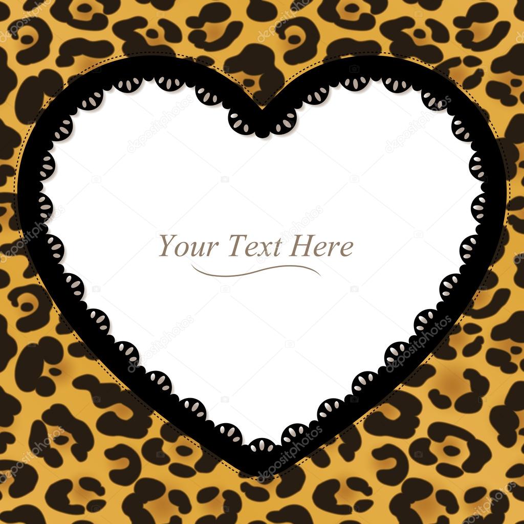 Heart Leopard Print Frame