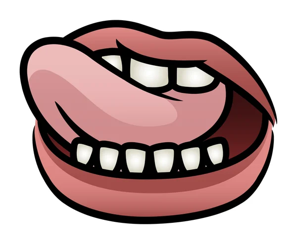 Licking Lips — Stock Vector