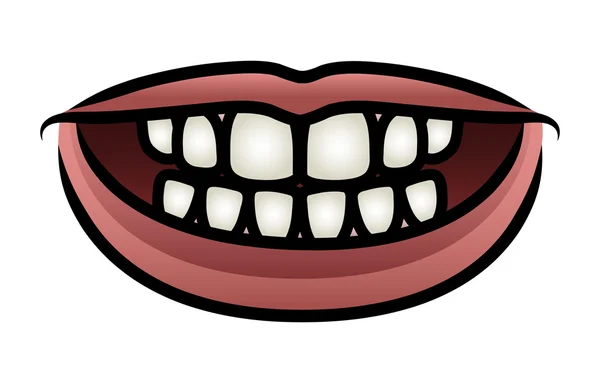 Mouth Grinning — Stock Vector
