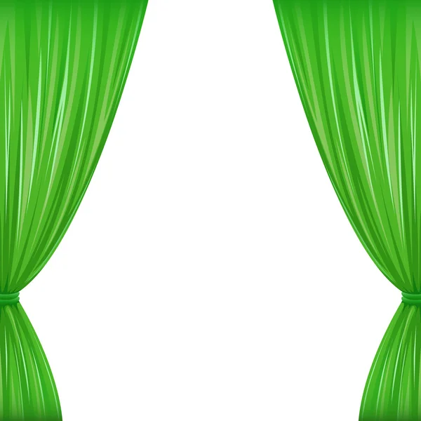 Green Curtains — Stock Vector