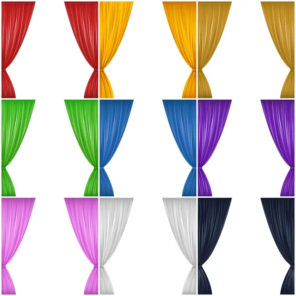 Curtain Set — Stock Vector