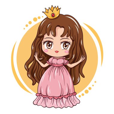 Çizgi film sevimli kız resmi