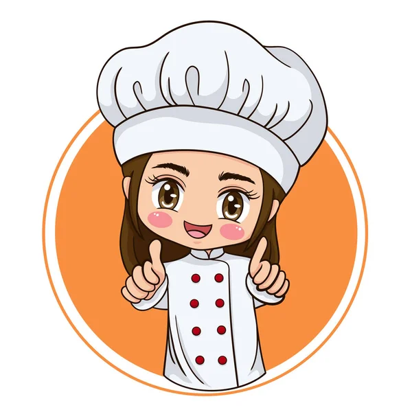 Illustration Personnage Chef Bande Dessinée — Image vectorielle