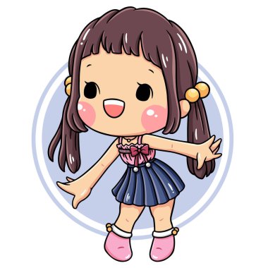 Çizgi film karakteri güzel kızı canlandırıyor.