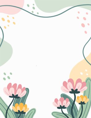 Şirin çiçek arkaplanı tasviri