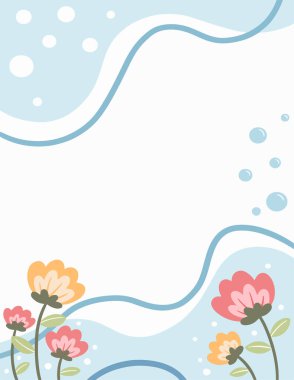 Şirin çiçek arkaplanı tasviri