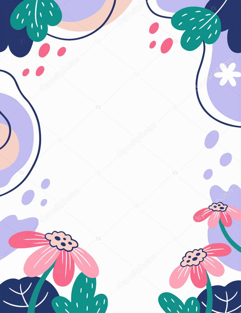 Illustration of cute flower background