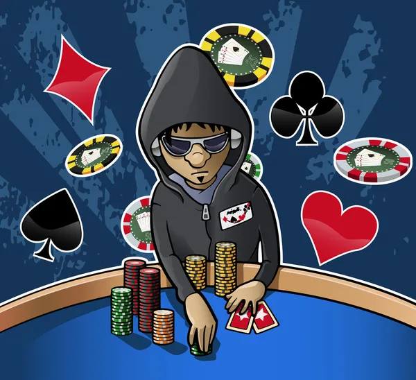 Visage Poker — Image vectorielle