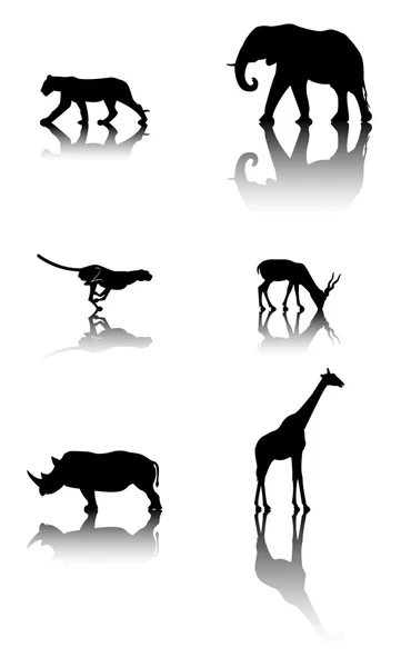Набор диких животных — стоковый вектор