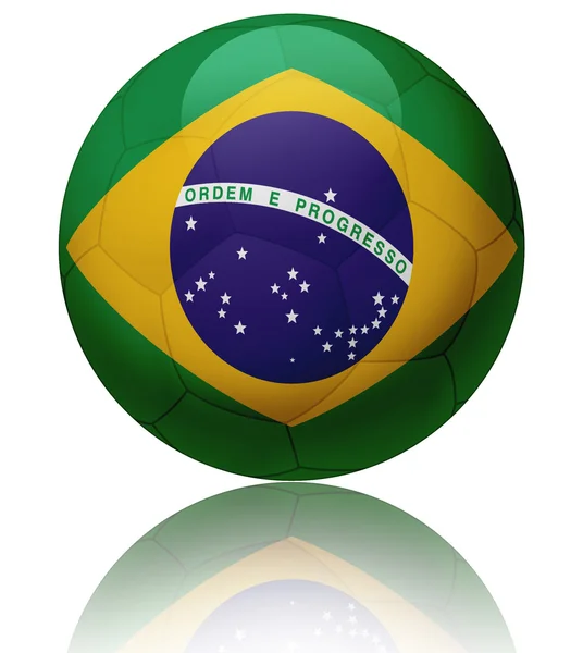 Brasil bandeira bola — Fotografia de Stock