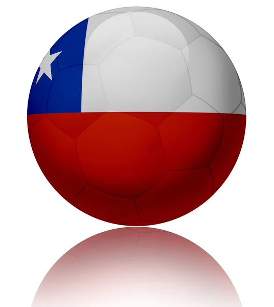 Piłka flaga Chile — Stockfoto