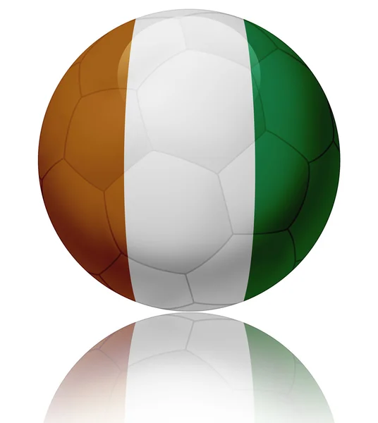 Flaga Wybrzeża Kości Słoniowej piłka — Zdjęcie stockowe