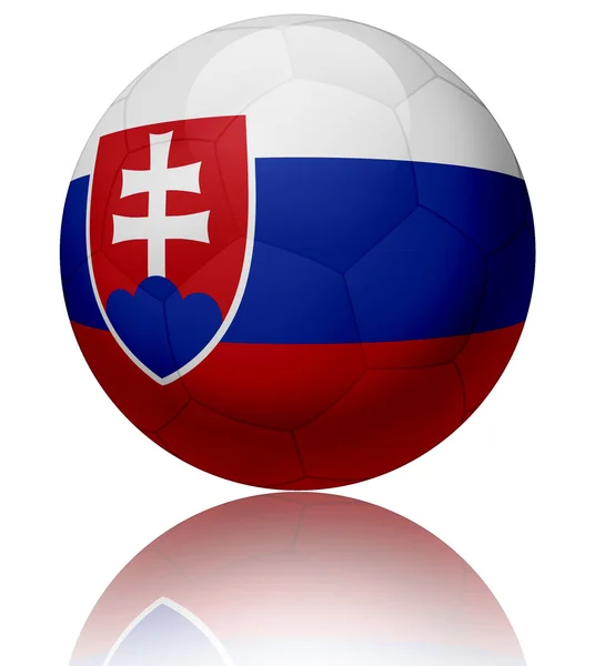 Slovakien flagga bollen — Stockfoto