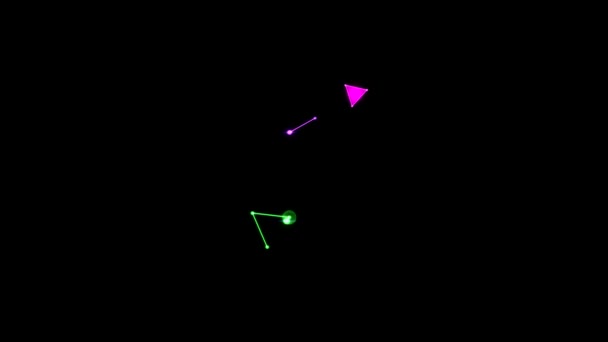 Barevné trojúhelníky — Stock video