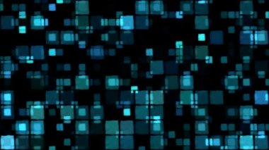 parlayan kareler arka plan - loop, mavi