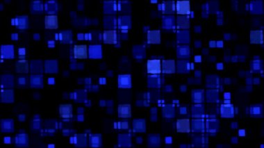 parlayan kareler arka plan - loop, koyu mavi