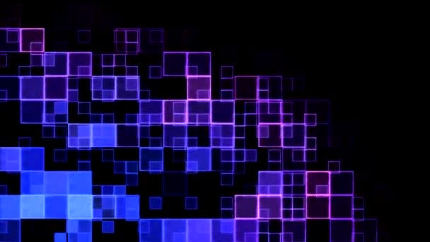 Abstract Squares Animação de fundo - Loop Blue, Roxo — Vídeo de Stock