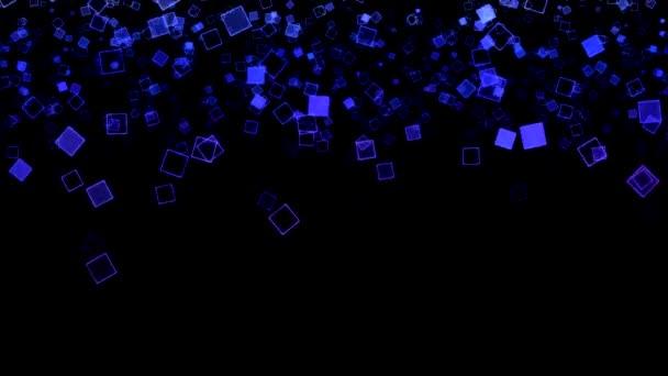 Animation abstraite de fond de carrés tombants - Boucle 