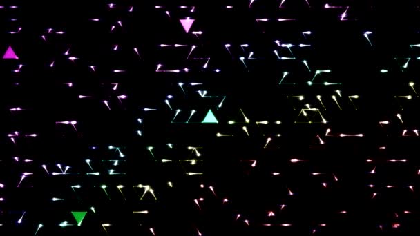 Kolorowy trójkąt tło animacji — Wideo stockowe
