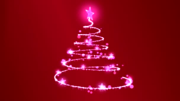 Rotating Christmas Tree Illustration - Loop — Stock Video
