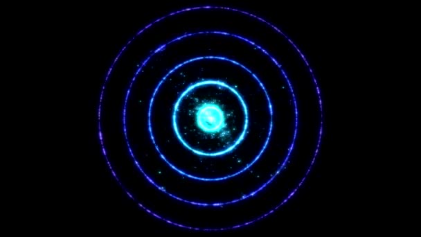 Animation abstraite de cercle coloré - Boucle bleue 