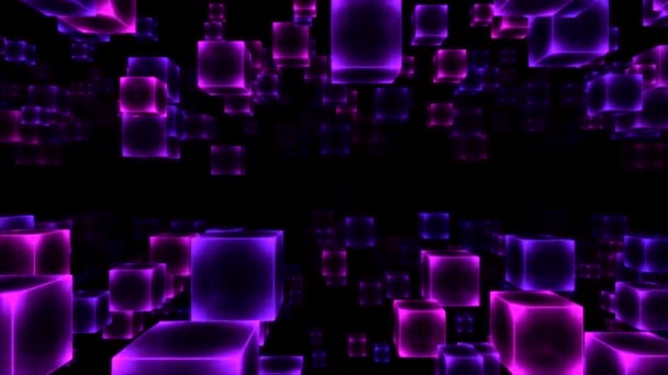 Abstract Moving Blocks - Loop Purple — Stock Video