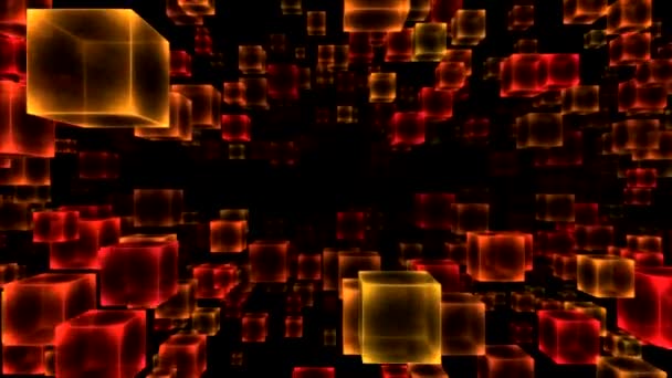 抽象的なブロック - ループ赤に移動 — ストック動画