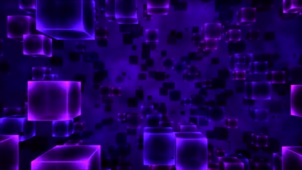 Abstrak Cubes Animation Loop Purple — Stok Video