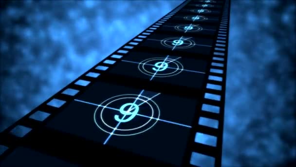 film visszaszámlálás animáció - hurok kék