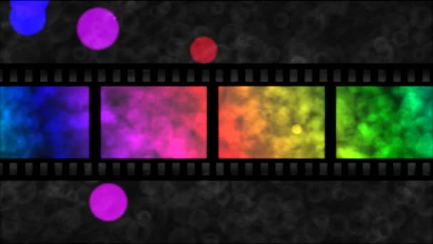 映画フィルム粒子背景のアニメーション - ループ虹 — ストック動画