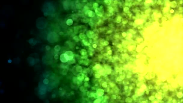 Färgglada partikel bakgrund - loop green — Stockvideo