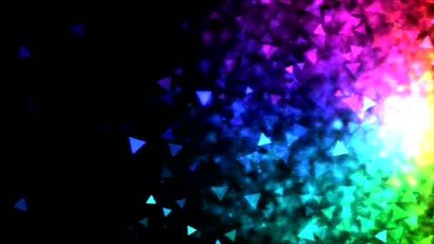 Fundo de partículas colorido - Arco-íris de loop — Vídeo de Stock