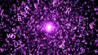 rastgele harfler animasyon - loop purple abstract