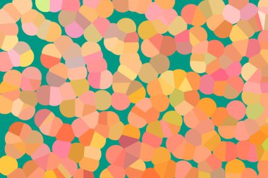 Yeşil arkaplanda turuncu ve pembe noktalama işaretlerini kapat