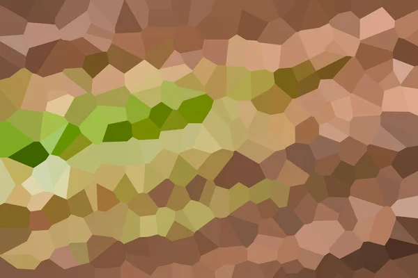 Brązowo Pomarańczowa Mozaika Zielonym Paskiem — Zdjęcie stockowe