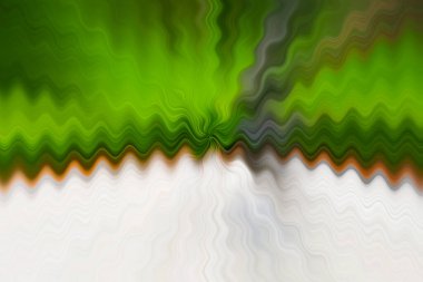 Düz yeşil, turuncu ve beyaz boyalı dalgalar
