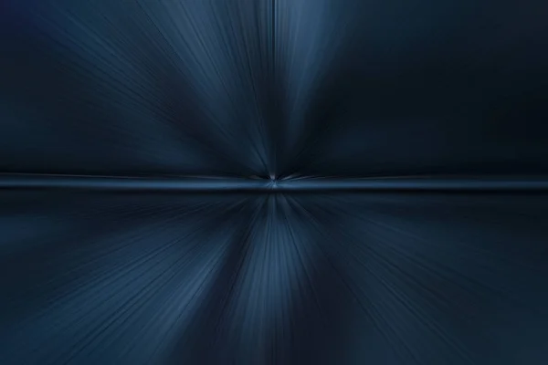 Perspectiva Futurista Explosão Velocidade Azul Escuro Com Linha Horizonte — Fotografia de Stock