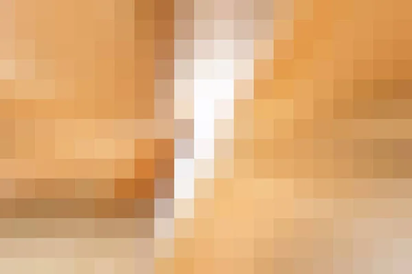 Пиксельная Мозаика Оранжевых Тонах Акцентом Белые Квадраты Центре — стоковое фото