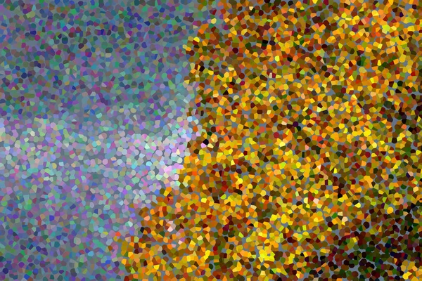 Смешанный Пуантилизм Теплая Желтая Сторона Холодная Голубая Сторона — стоковое фото