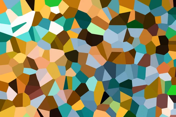 Psychedelisch gesättigtes braunes, blaues und orangefarbenes verrücktes Mosaik — Stockfoto