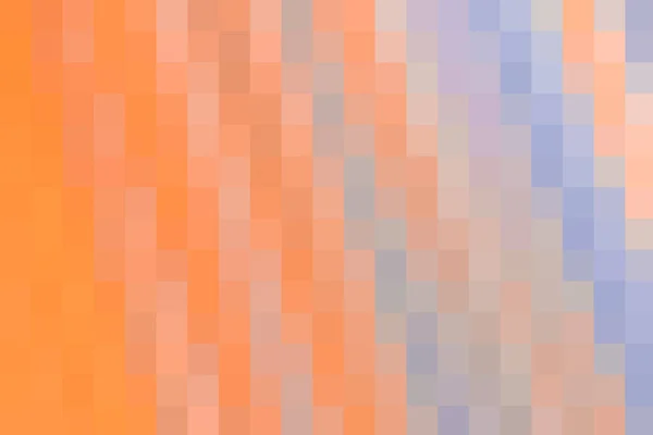 オレンジと青のグレーのピクセルの階段 — ストック写真