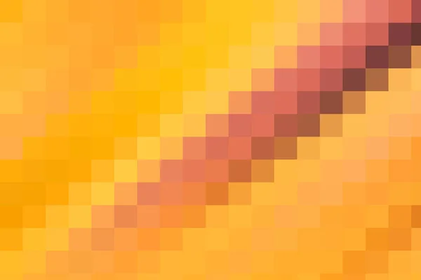 飽和黄色の背景に赤いピクセル線を強調 — ストック写真