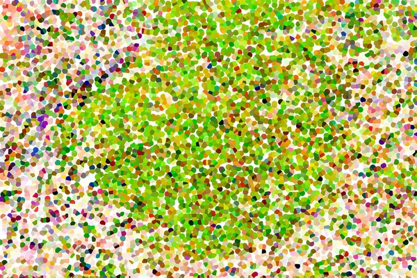 Merkezde açık yeşil daireler birleştirilmiş, açık renkli dairelerle çevrili.