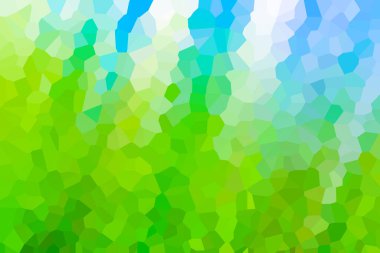 Karışık mavi, beyaz ve yeşil dijital kristaller