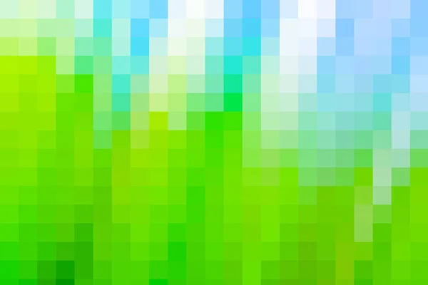 Bright green and blue pixel graphic — 图库照片