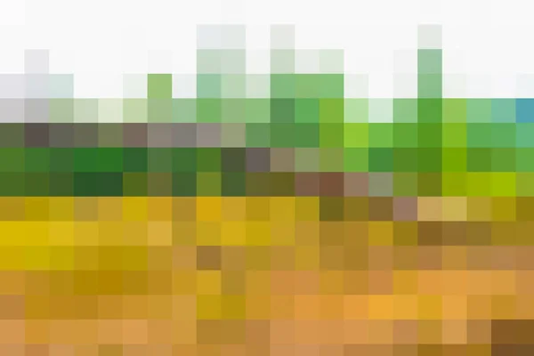Pixel Rács Fehér Zöld Sárga Vízszintes Rétegekkel — Stock Fotó