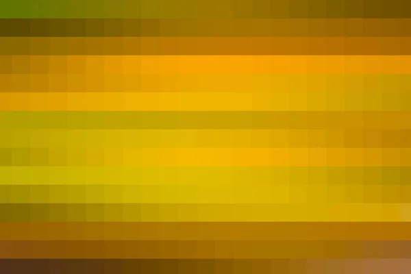 水平暖かいオレンジと茶色の縁と黄色のピクセルモザイク — ストック写真